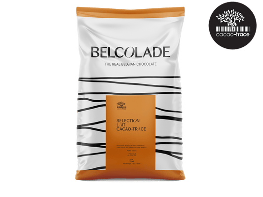 Belcolade Chocolade 15kg Selection Lait Cacao-Trace O3X5/J 15kg Belcolade Selection Lait Cacao-Trace O3X5 15kg/Bestel online/Anisana