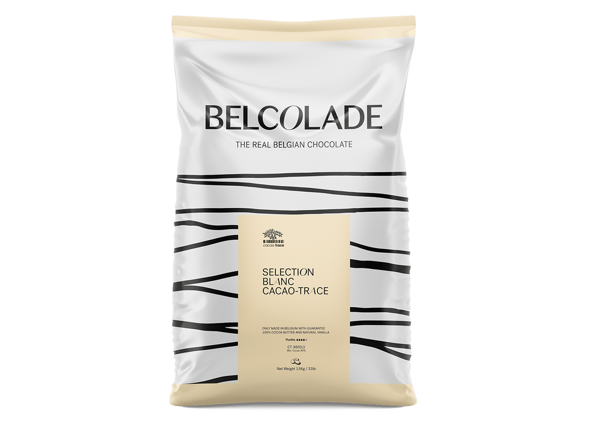 Belcolade Witte chocolade 15kg Selection Blanc Cacao-Trace X605/J 15 kg Belcolade Selection Blanc Cacao-Trace X605/J 15 kg | Anisana
