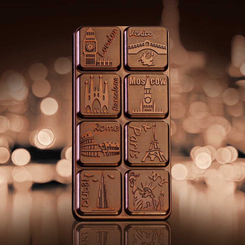 MA2011 polycarbonaat chocoladevorm Choco and the city