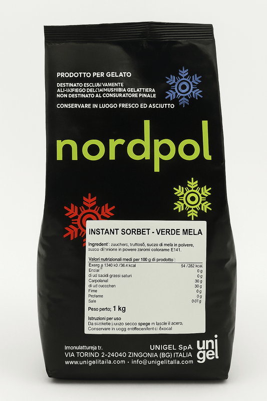 Unigel/Nordpol Instant ijsmix 1.50 kg Instant Groene Appel IJsmix Groene appel (instant)/Bestel eenvoudig online/Anisana